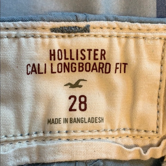 Light Turquoise Hollister Chaki Shorts - Picture 2 of 3